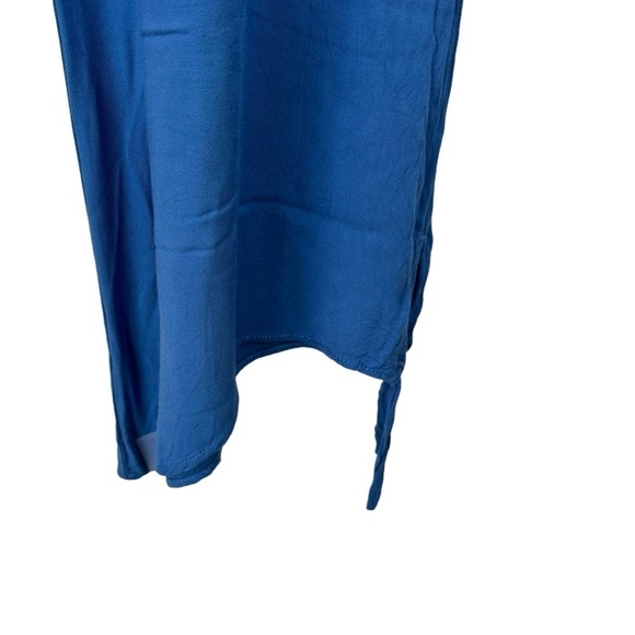 Rewash Cropped Flowy Ocean Blue Palzaao Pants, XL - Picture 4 of 8